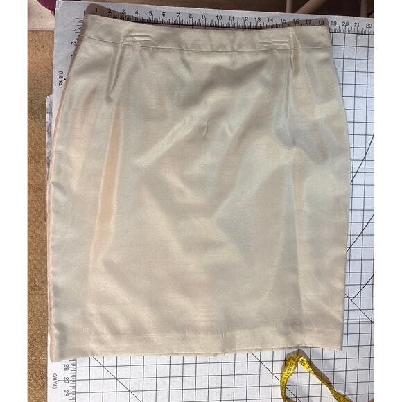 John Meyer Beige Professional Designer Skirt Jacket Suit Set Women 16 - Picture 8 of 10